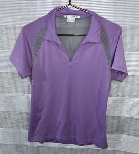 Nike Golf Purple and Grey Waffle Texture Collared Short Sleeve Polo Women’s Med - Picture 1 of 4