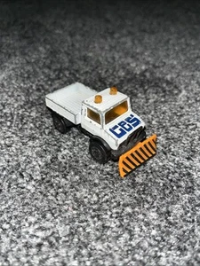 Vintage Unimog Snow Plough Rescue Matchbox Lesney 1980 Diecast GES Sign Written - Picture 1 of 4