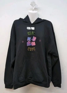 Gildan Heavy Blend CTFC Graphic Print Long Sleeve Women's Hoodie L Black - Picture 1 of 6