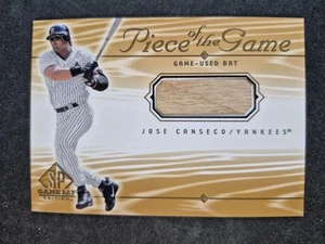 Jose Canseco 2001 SP Spiel Schläger Spielstück Schläger Yankees MLB - Bild 1 von 2