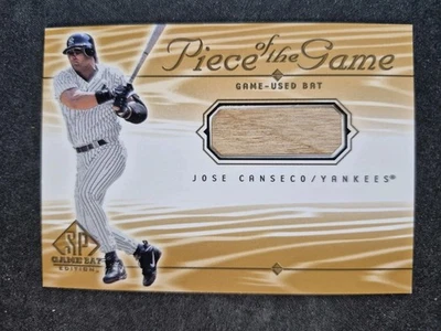 Jose Canseco 2001 SP Game Bat Piece Of Game Bat Yankees MLB - Image 1 of 2