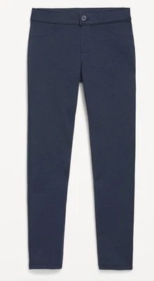 Jeggings femininos Old Navy uniforme escolar malha ponte azul marinho para meninas tamanho 16 novo com etiquetas - Imagem 1 de 4