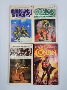 Conan Vintage Ace Fantasy Novels Lot Of 4 (Books# ,2,3,4,14) De Camp Pre-Owned - Picture 1 of 15