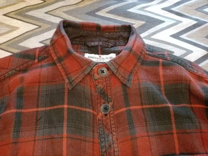 Police 883 Mens Red Tartan Check Shirt S Regular Fit Long Sleeve Twill Material - Picture 1 of 7