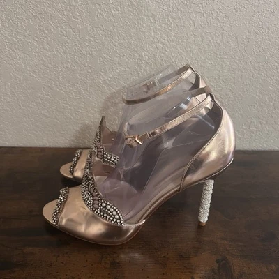 Sandália SOPHIA WEBSTER Royalty em champanhe - Imagem 1 de 4