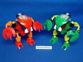 LEGO Bionicle Tahnok (8563) & Lehvak (8564) Incomplete Bohrok 2002 Sets