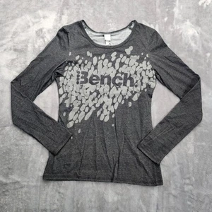 Women's Bench Urban Wear Scoop neck Long sleeve grey shirt Size Small - Picture 1 of 7