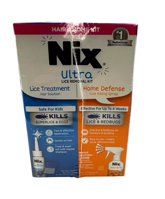 Kit de remoção de piolhos 2ct Nix Ultra - Tratamento de piolhos + Home Defense EXP 8/27+ - Imagem 1 de 4