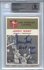 1961-62 Jerry West Fleer AUTO SIGNED INSCRIBED #66 BGS BAS AUTHENTIC AUTOGRAPH