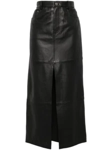 NEW, Reformation Veda Tazz leather maxi skirt in Black SZ 6 #MD755 - Picture 1 of 10