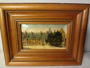 Mid Century Print On Metal Historic Building Made In France "Glen" - Picture 1 of 9