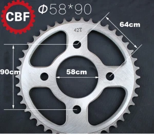 428 chain Rear Sprocket For HONDA CBR125 R-B,C,D,E,F,G,H 11-17 CB125 F (GLR125) - Foto 1 di 2