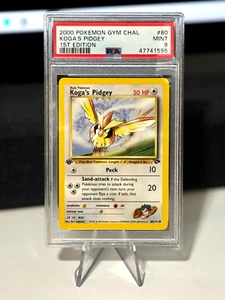 2000 Pokemon Gym Challenge Koga's Pidgey 1st EDITION PSA 9 MINT VINTAGE - Picture 1 of 2