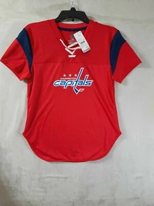 NHL Washington Capitals Womens Jersey Style S/S T-Shirt Size Medium NWT - Picture 1 of 12