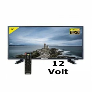 Combo Tv Televisore 24" MAJESTIC 12V HD DVBT2 12Volt Camper CAMION AUTO BARCA - Foto 1 di 3