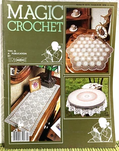 Revista Magic Crochet Patterns 1983 #25 24 proyectos colcha cubierta Eiderdown - Imagen 1 de 12