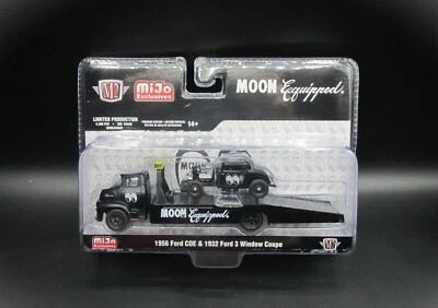 M2 MACHINES, 1956 COE & 1932 Ford 3 Window Coupe MOON Equipped Hauler, Black - Image 1 of 2