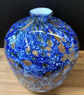 Glasvase Vase Blumenvase Kunstvase Tischvase Glaskunst Murano Stil Deko Blumen - Bild 1 von 4