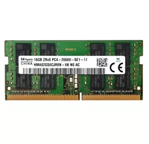New Hynix 16GB DDR4 2666MHz PC4-21300 2RX8 SODIMM Memory Ram HMA82GS6CJR8N - Picture 1 of 5