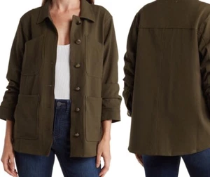 Democracy Shacket (shirt-jacket), NWT, M, Duffle Green/Olive Green - Picture 1 of 7