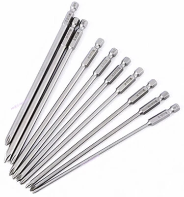 1/4 Shank Magnetic Phillips Screwdriver Bits Kit for Electric Drill S2 Steel - Image 1 of 4