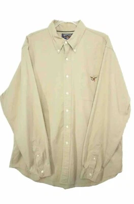 Camisa de Trabajo American Living Para Hombres Caqui Bronceado Botón Manga Larga Bolsillo XXL Foto 1 de 4