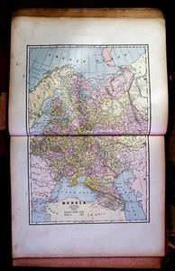 1888 OLD GEOGRAPHICAL MAP: RUSSIA, MOSCA,UCRAINA,ODESSA,KRIMEA,SEBASTOPOLI,AETNA - Imagen 1 de 2