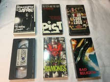 Vintage PUNK VHS lot of six videos Sum 41 Sex pistols Ramones Bad Religion 