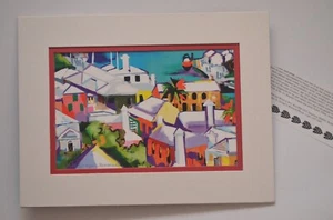 St. George’s Bermuda Matted Print Signed By Artist Joan K. Aspinall. - Picture 1 of 8