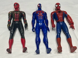 Lot of 3 Hasbro Marvel Spiderman 12inch Action Figures 2 - 2018 1 - 2014 - Picture 1 of 10