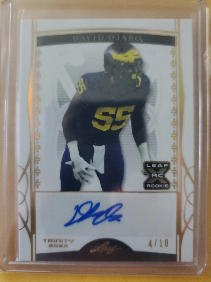 2022 Leaf Trinity David Ojabo RC Rookie AUTO #4/10 SSP - Image 1 of 2