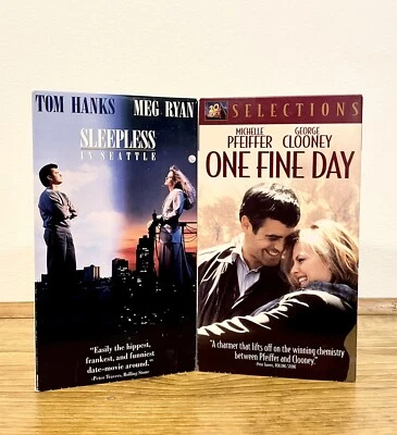Sleepless in Seattle (VHS, 1993) & One Fine Day (VHS, 1996) 90s Romantic Comedy - Image 1 of 4