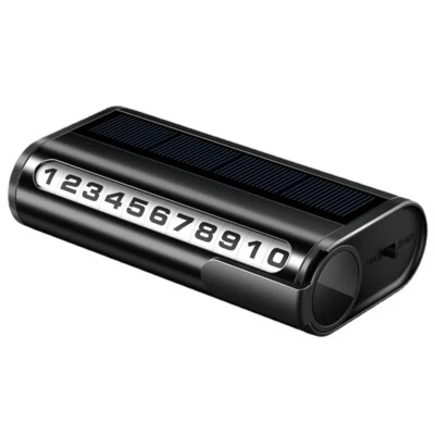 Solar Charging Car Phone Number Plate Holder Temporary Parking Luminous Card ABS - Image 1 of 4