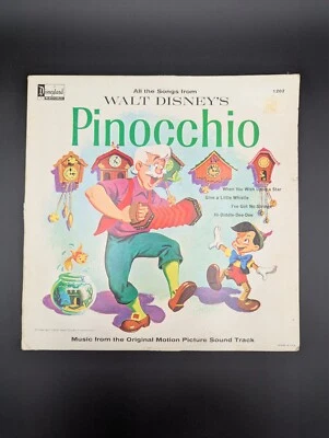 Walt Disney Pinocchio DQ 1202 LP Disneyland 1959 Mono VG!!!! - Image 1 of 3