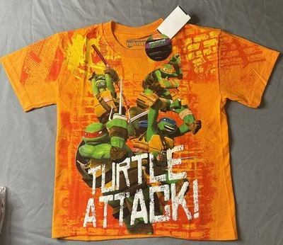 NWT Teenage Mutant Ninja Turtles Boys T-Shirt, Orange, Small (6-7) - Image 1 of 4