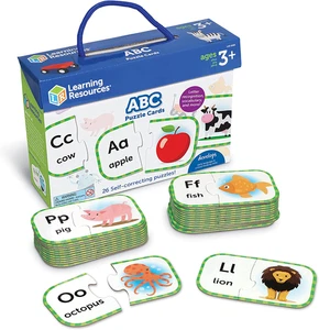 Tarjetas rompecabezas ABC para niños pequeños, preparación para jardín de infantes, juguetes de aprendizaje del alfabeto - Imagen 1 de 12
