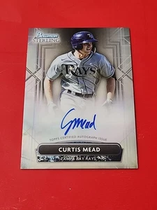 Curtis Mead 2022 Bowman Sterling Auto Tampa Bay Rays #PA-CMD - Imagen 1 de 4