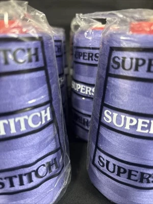 Superstitch Polyester Thread Yarn 120 Spun – Purple – 5000 Yards – Job Lot of 6 - Image 1 of 4