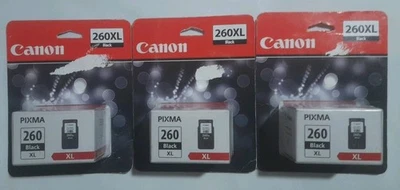 Lot 3 Canon PG-260XL Black Ink Cartridge – For PIXMA  Printers - Image 1 of 4