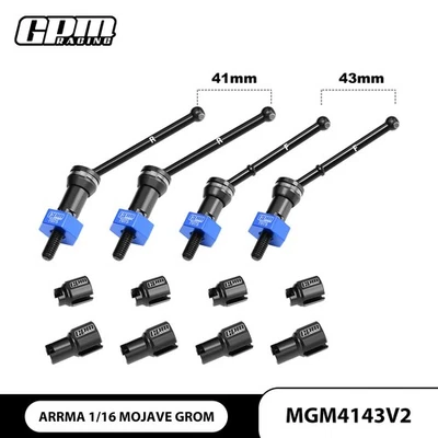 GPM 4140 Steel CVD Drive Shafts kit Pin Thick 2mm ARRMA 1/16 Mojave Grom - Image 1 of 4
