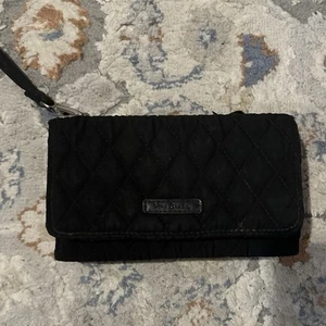 Black Vera Bradley Trifold Wallet - Picture 1 of 7