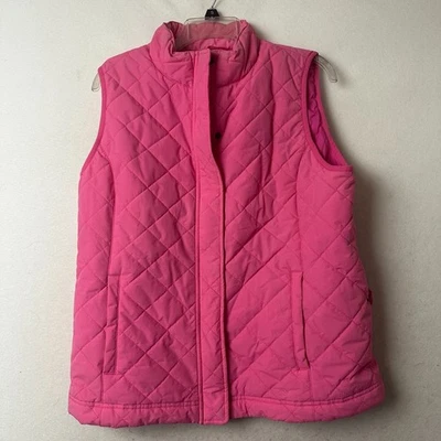 Vineyard Vines 女式粉色绗缝松饼背心鲸鱼 L 码学院风 — 第 1/4 张图片