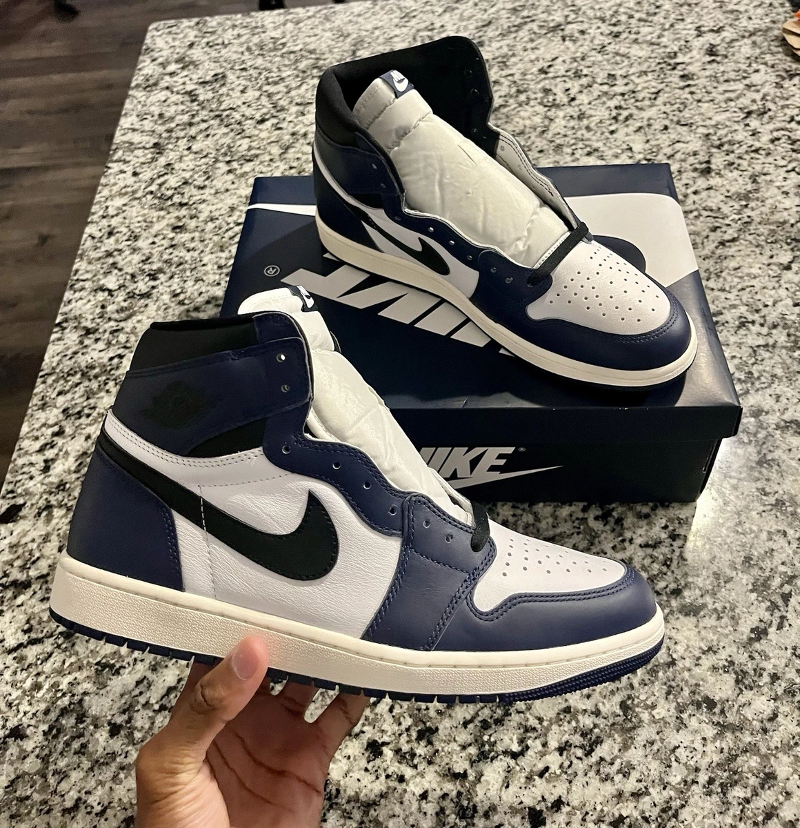 Jordan 1 Retro High White Midnight Navy | eBay