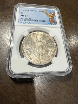 1982 Mexico 1 oz Silver Libertad Onza Coin BU MS67 - Image 1 of 2