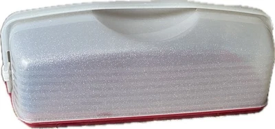 Tupperware Königskuchenbehälter Super Bäcker Kastenkuchen Kuchenbehälter XXL Rot - Bild 1 von 4