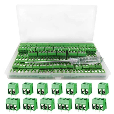 YIXISI 100 Stücke 5mm 2 Pin / 3 Pin PCB Mount Screw Terminal Block - Bild 1 von 4
