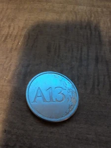 Vintage Apollo XIII 13 Space Token Coin 1995 UCS A13 Aluminium OUTER SPACE - Bild 1 von 2