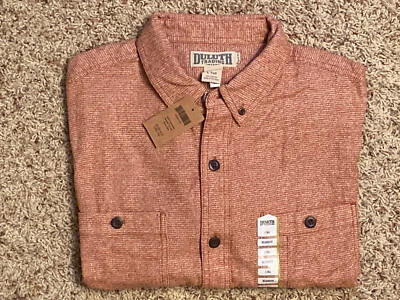 Duluth Trading Kennesaw Spiced Rum Button Shirt Size Large Tall Relax Fit NWT - Image 1 of 4