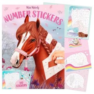 Miss Melody Number Stickers Sticker Book Horse ponies Horses stickers Pony gift - Imagen 1 de 12