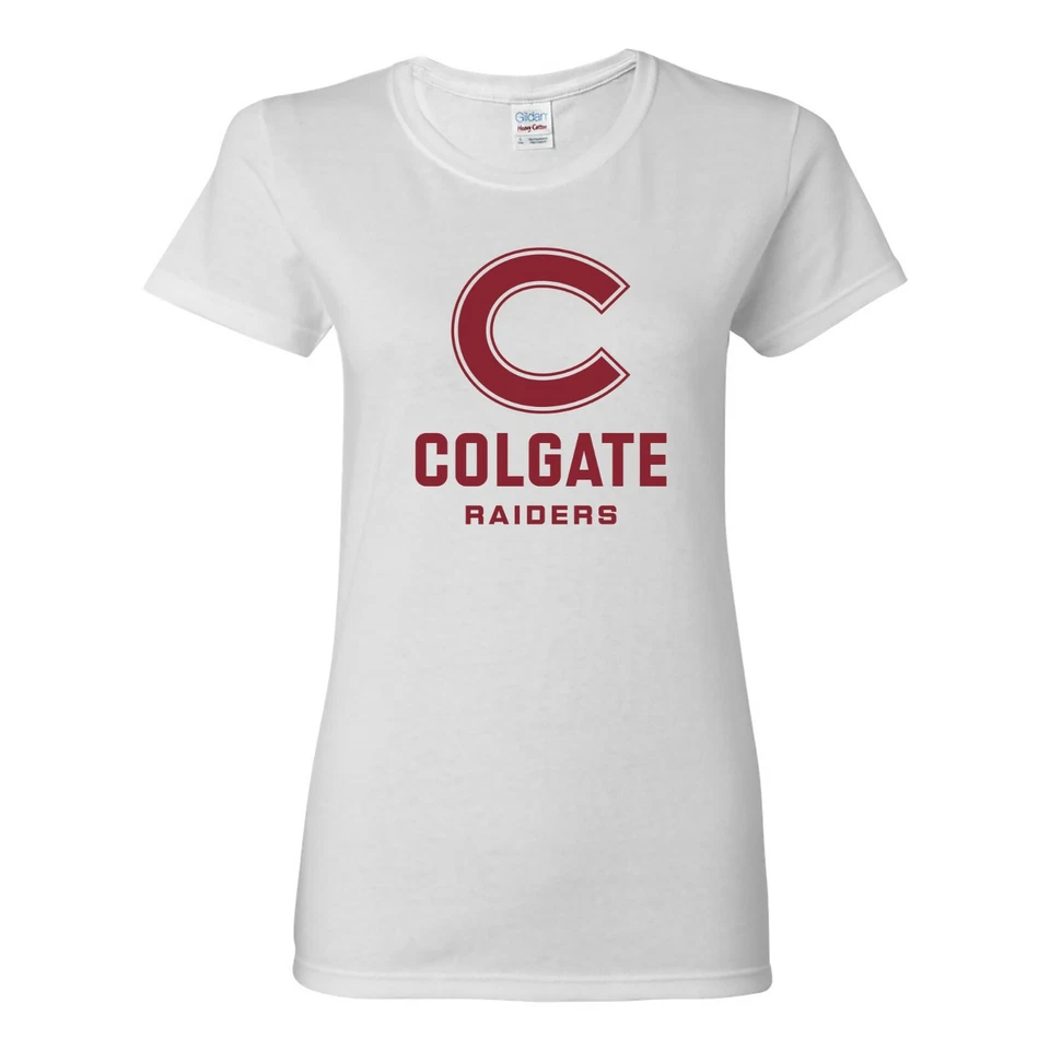 Colgate University Raiders Primary Logo Women's T Shirt - White - Image 1 of 4